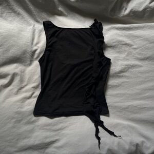 Black Kimchi Blue ruffle tank top